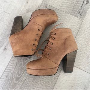 Platform Lace Up Ankle Booties